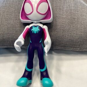 Marvel Spider-Themed Action Figure with Purple and Teal Accents